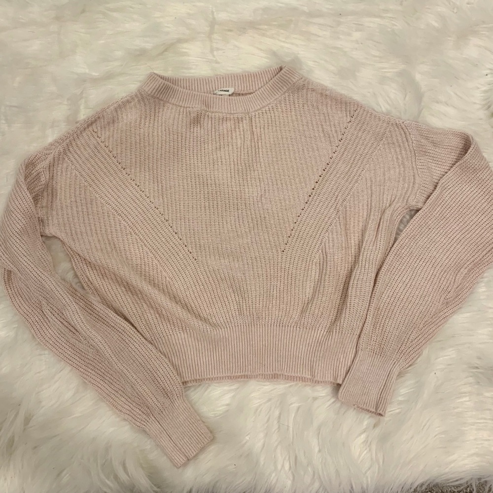 Garage Cropped Knitted Pink Sweater
